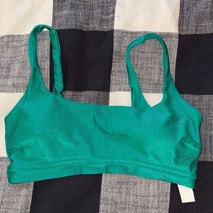 NWT XL High shine wide strap bikini top